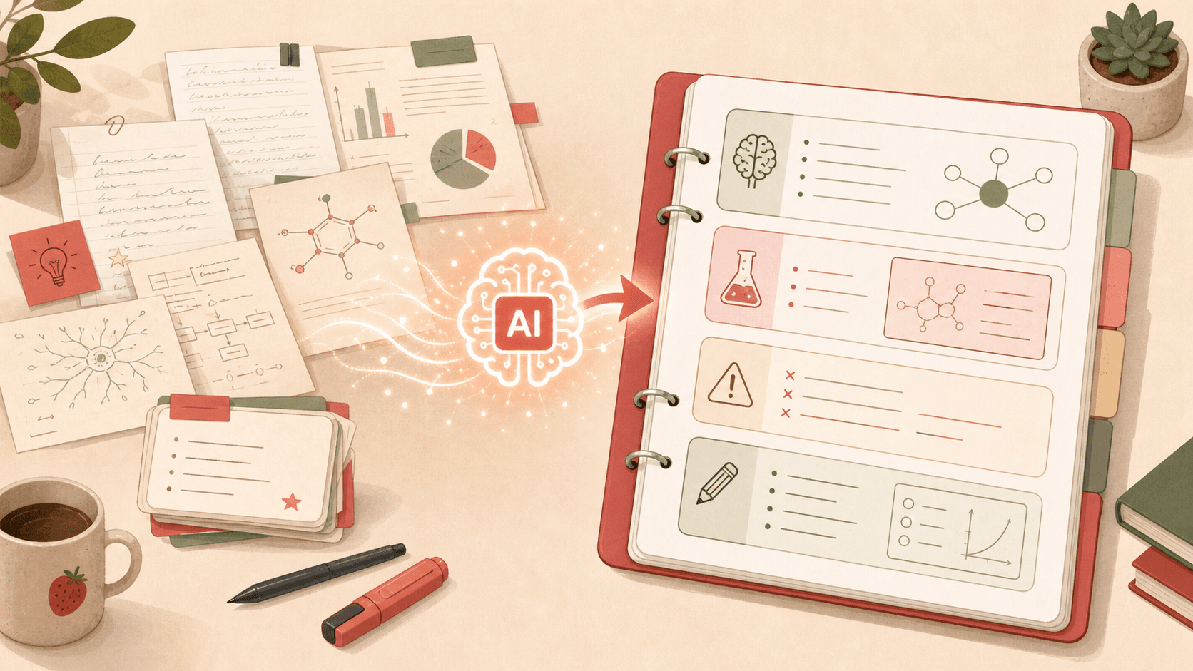 Illustration for How to Use AI to Create a Study Guide From Class Notes