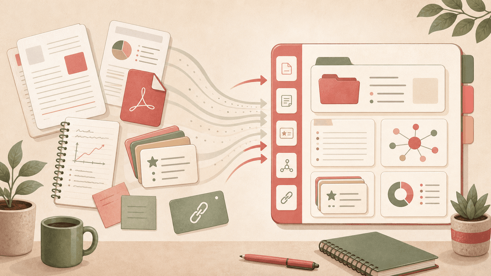 Illustration for The Best Way to Organize Class Notes, PDFs, and Flashcards in One Place
